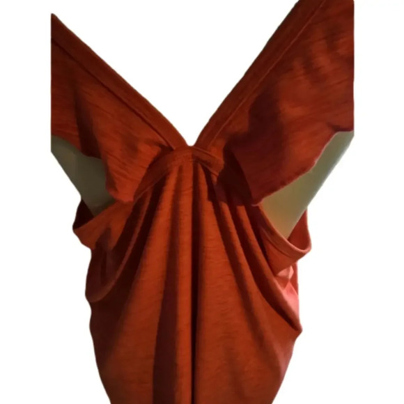 Old Navy Racer back Tank Coral Color Top with Ruffled Straps sz: XL - Picture 4 of 5